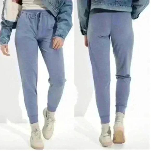 American Eagle Blue High Waist Drawstring Joggers NWT XXL - Picture 1 of 8